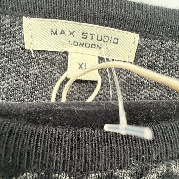 Max Studio Sweater Dress Size XL Belted Grey NWT Warm Career Office Classic - Picture 9 of 12
